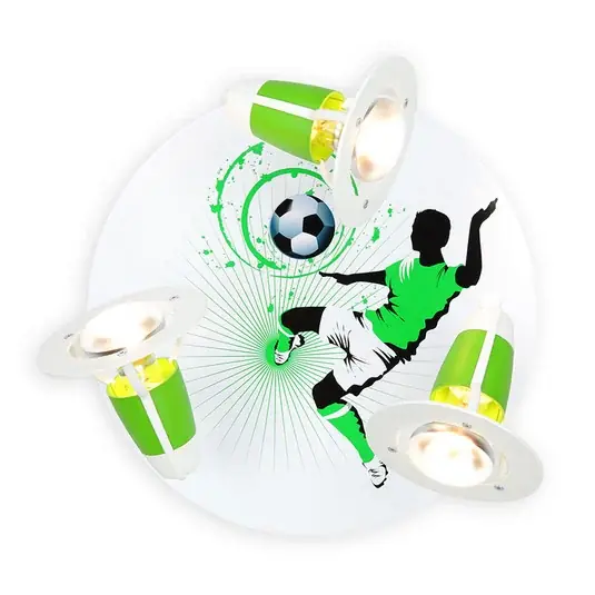 Akce Stropní světlo Soccer, tři zdroje, zeleno-bílá