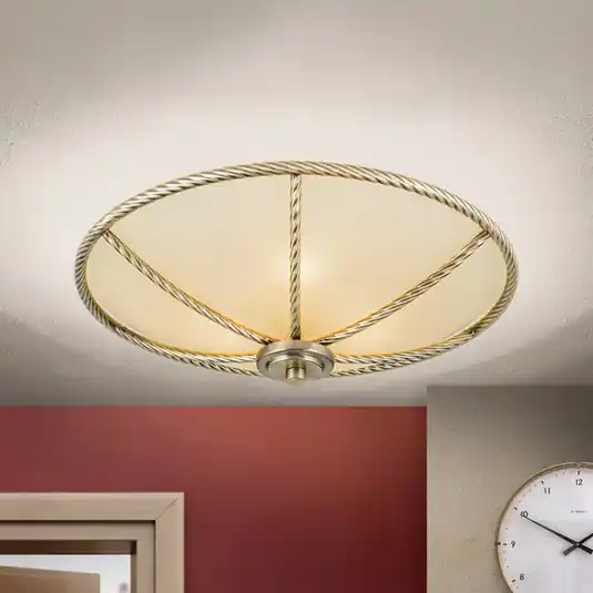 Časově Omezené Krémově zbarvené stropní světlo Galina, 42 cm