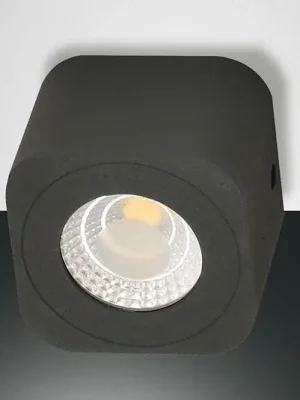Speciální Cena Hranaté LED svítidlo downlight Palmi, antracitová