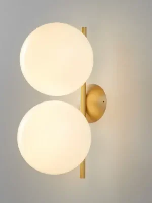 Levný FLOS IC C/W1 Double nástěnné světlo mosazné Ø 20 cm