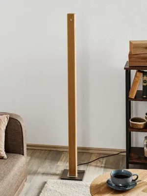 Výhodná Nabídka HerzBlut Leonora LED stojací lampa 122,5cm dub