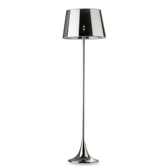 Stojací lampa London Cromo výška 174cm, chrom/čirá Bezpečná Platba