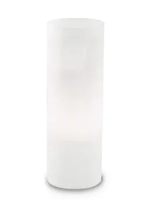 Super Cena Stolní lampa Edo z bílého skla, výška 35 cm