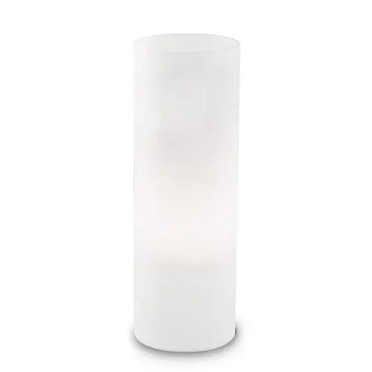 Super Cena Stolní lampa Edo z bílého skla, výška 35 cm