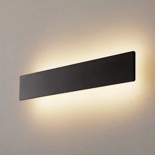 Víkendová Akce LED nástěnné světlo Zig Zag černá, šířka 53 cm