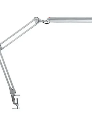 LED stolní lampa MAULatlantic, stříbrná, výška 38 cm, svěrná patice Zlevněný