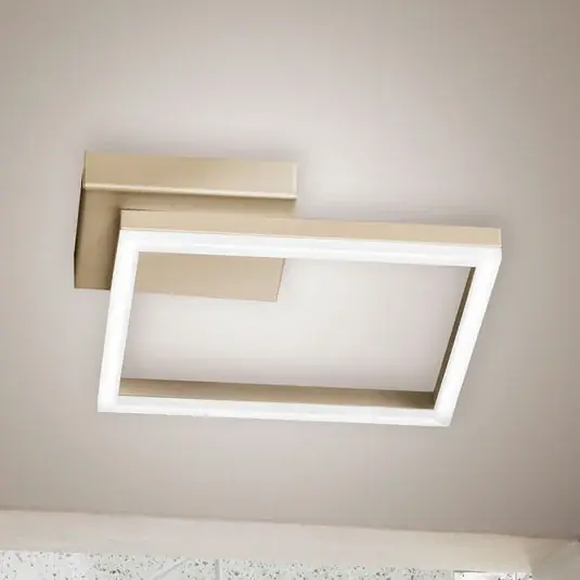 LED stropní světlo Bard, 27x27cm, matná zlatá Top Prodej