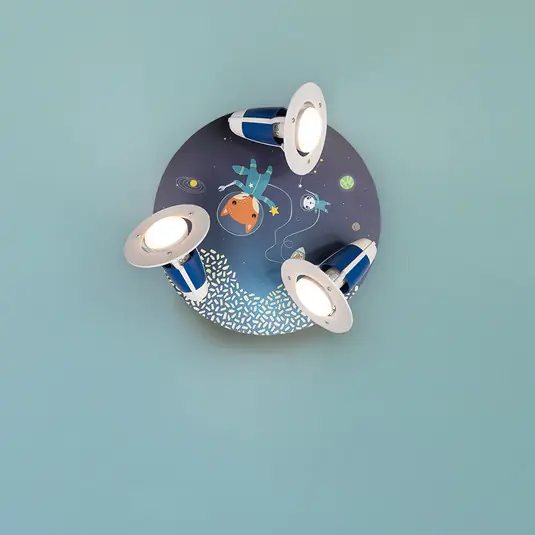 Akční Cena Stropní svítidlo Rondell Space Mission, modré