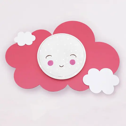 Ověřený LED nástěnné světlo oblak Starlight Smile, růžové