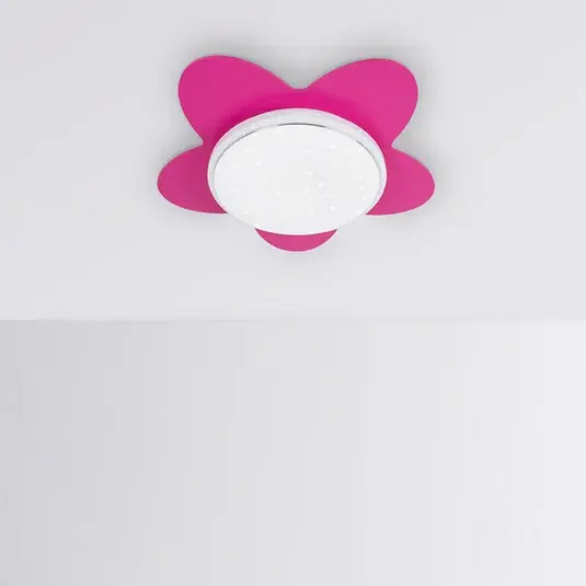 Bezpečná Platba LED stropní svítidlo Flower Starlight, růžové
