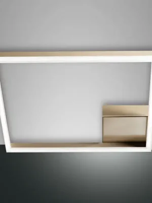 Víkendová Akce LED stropní světlo Bard, 42x42cm, matná zlatá