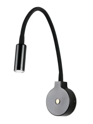 Přímo Od Výrobce LED nástěnné světlo Pixie s pružným ramenem, černá