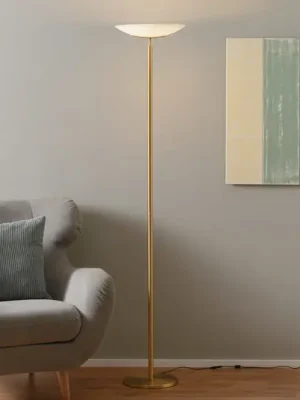 Levný LED stojací lampa Mika, mosaz