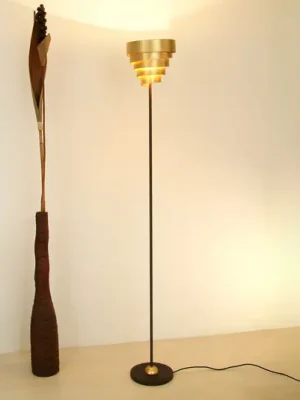 Stojací lampa Banderole hnědá-zlatá Přímo Od Výrobce