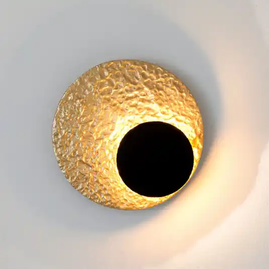 LED nástěnné světlo Infinity ve zlaté, Ø 20 cm Nízká Cena