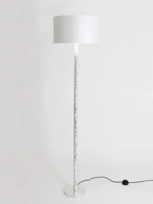 Stojací lampa Cancelliere Rotonda hedvábí bílá/stříbrná Nová Kolekce