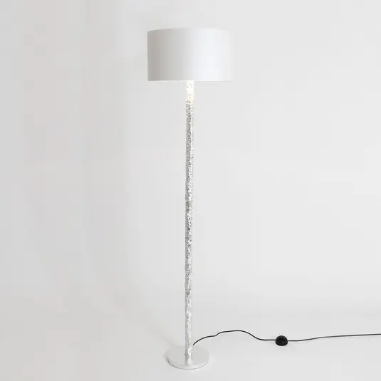 Stojací lampa Cancelliere Rotonda hedvábí bílá/stříbrná Nová Kolekce