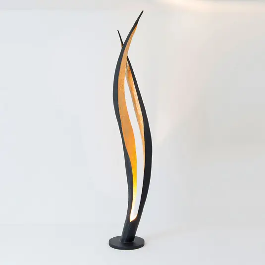 Stojací lampa Barbone, hnědočerná, zlatá Tovární Cena