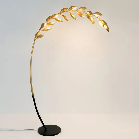 Stojací lampa Riso, jedenáct zdrojů, zlatá Cenově Výhodný