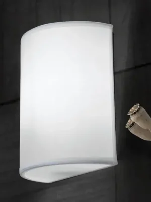 Nástěnné světlo Ufo s lněným stínidlem, bílé Ihned K Objednání