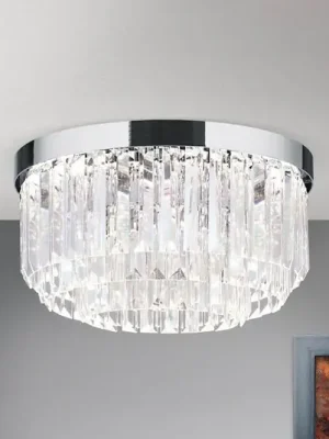 LED stropní svítidlo Prism, chrom, Ø 35 cm Sezónní Sleva