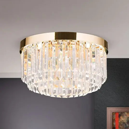 LED stropní svítidlo Prism, zlaté, Ø 35 cm Omezená Nabídka