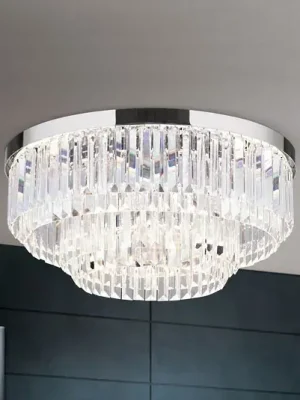 Autentický LED stropní svítidlo Prism, chrom, Ø 55 cm
