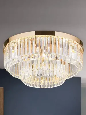 LED stropní svítidlo Prism, zlaté, Ø 55 cm Bezpečná Platba