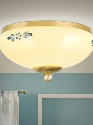 Dokud Zásoby Vydrží Stropní světlo Landhaus mosaz krémová Ø 21 cm