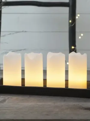 Výprodej 4 ks balení Candle LED svíčky dálkový ovladač bílá