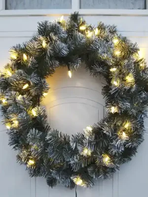 Vrácení Zdarma Edmontonský věnec s 30 LED diodami, 50 cm