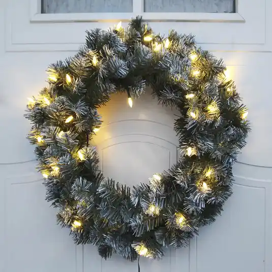 Vrácení Zdarma Edmontonský věnec s 30 LED diodami, 50 cm