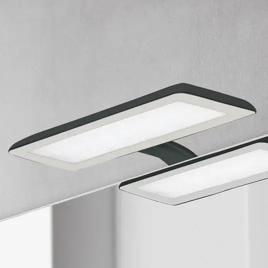 LED osvětlení zrcadla Nikita, černá/ocelově šedá Cenově Výhodný