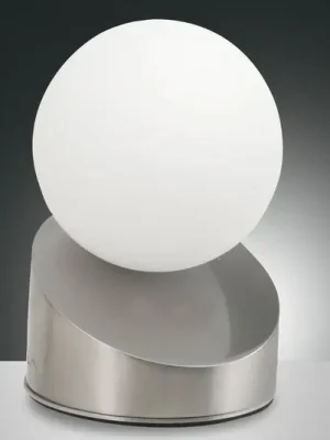 LED stolní lampa Gravity, nikl Speciální Cena