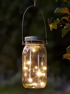 Zlevněný Jamjar - pěkné skleněné solární dekorační světlo