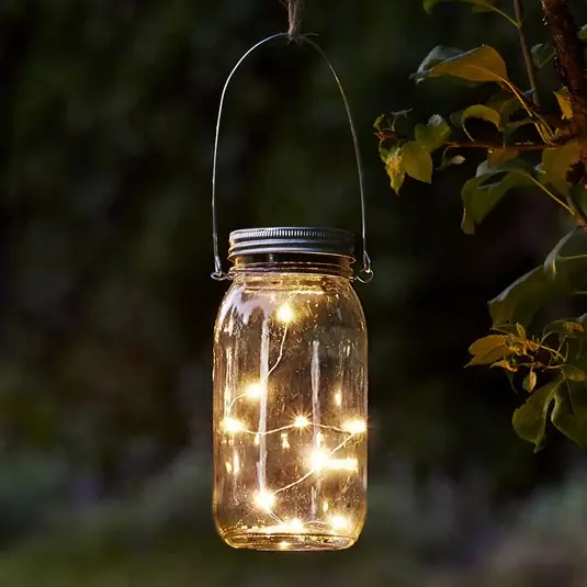 Zlevněný Jamjar - pěkné skleněné solární dekorační světlo