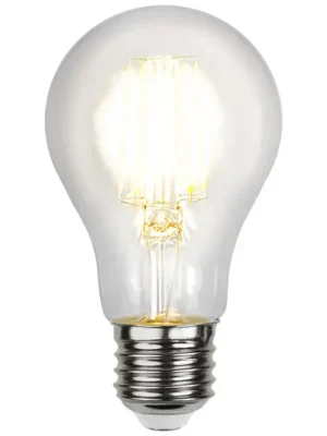 Dokud Zásoby Vydrží LED žárovka E27, 3,5W A60, čirá AC/DC 12-24V 2700K