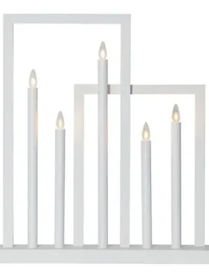 Must-Have Frame dřevěné světlo do okna, 5 žárovek, bílé