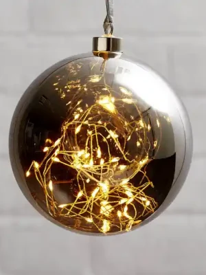 Tovární Cena Glow LED dekorační koule ze skla, Ø 15cm šedá