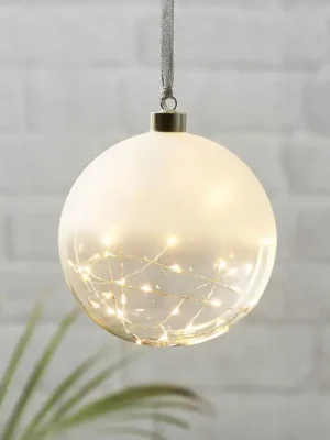 Akce Glow LED dekorační koule matná/čirá, Ø 15 cm