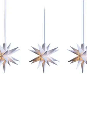 Akce LED světelná girlanda s hvězdičkami pro miminka, 3 žárovky, bílá