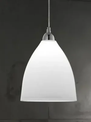 Skleněné závěsné světlo PROVENZA, 20 cm, bílá Akční Nabídka
