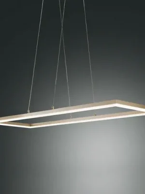 Cenová Bomba LED závěsné světlo Bard, 92x32cm, matná zlatá