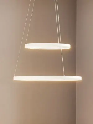 LED závěsné světlo Giotto, dva zdroje, bílá Akce