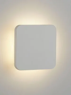 LED nástěnné světlo Gypsum 15 x 15 cm v bílé sádře Omezená Nabídka