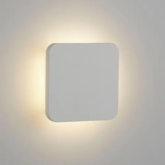 LED nástěnné světlo Gypsum 15 x 15 cm v bílé sádře Omezená Nabídka