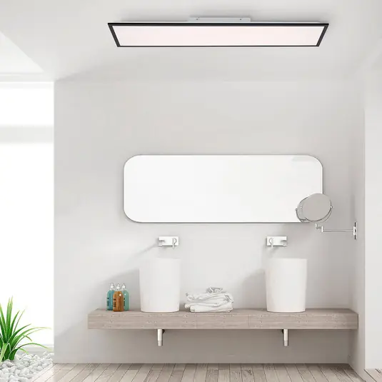 Montážní panel LED Flat CCT, černá, 119 x 29 cm Super Cena