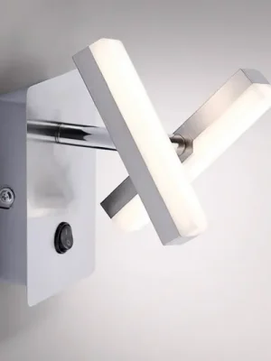 Sezónní Sleva Hranaté LED nástěnné svítidlo Rico, dvobodové