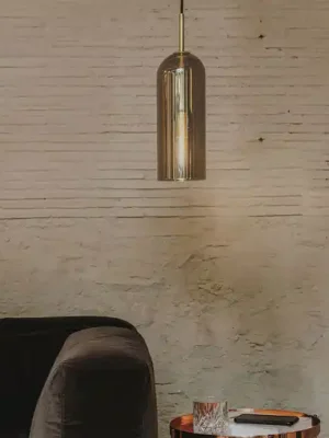 LEDS-C4 Glam závěsné světlo, kouřové, výška 31 cm Autentický
