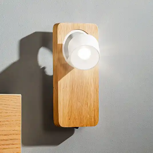 LED nástěnné světlo Beebo W, dub Časově Omezené